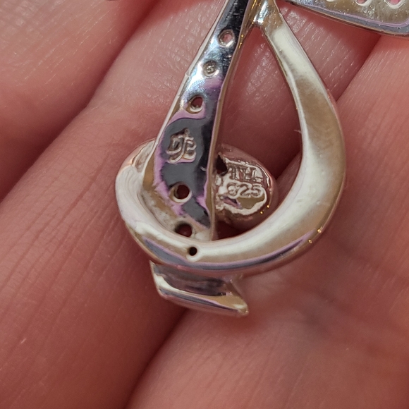 Sing for Joy Sterling Silver Necklace with Cross, Treble Clef & Pink Stones - Picture 5 of 8